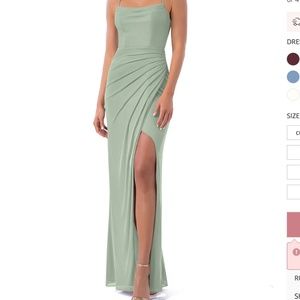 Azazie Kalea Dress Dusty Sage